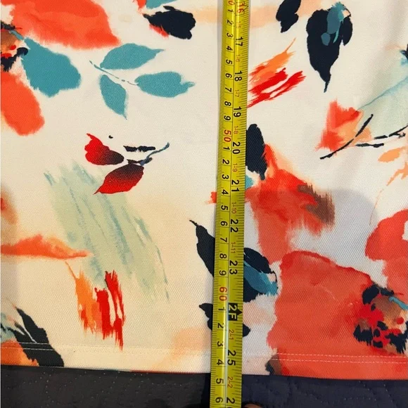 Chico's Short Sleeve Floral Top Blouse Size XL /Chico’s Size 3 EUC! - Picture 12 of 16